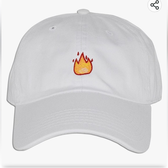 Any Memes Other - Any Memes Lit Hot Flame Fire Emoji Baseball Cap Hat in OS